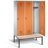 3-person clothing locker with under bench seat (Evo)